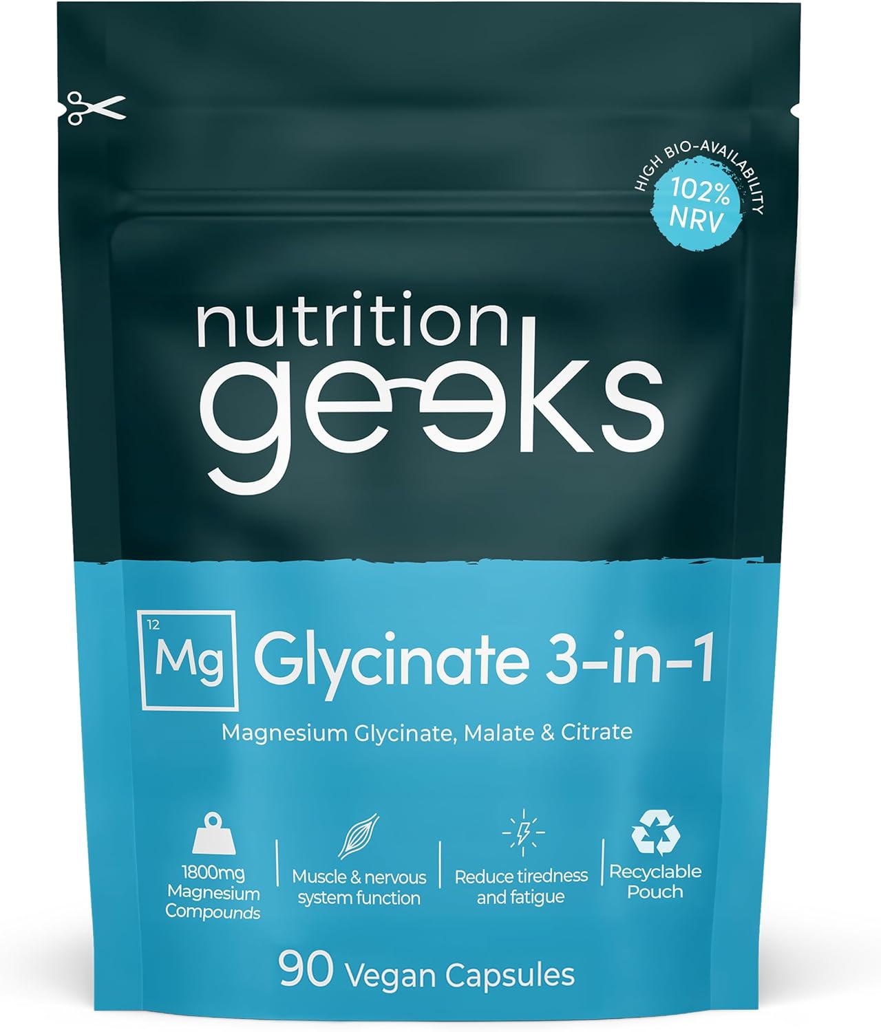 Magnesium Glycinate 3-in-1 Complex - 1800mg