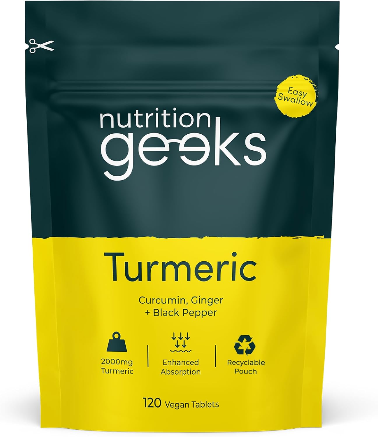 120 Turmeric Tablets 2000mg with Black Pepper & Ginger