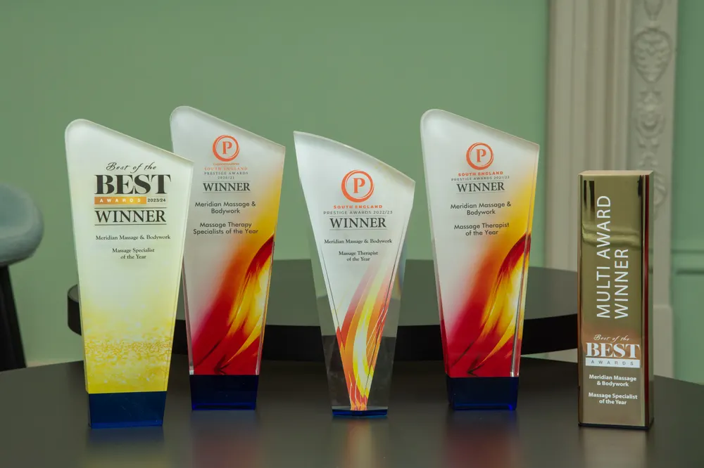 Meridian Massage & Bodywork awards, multiple Massage Therapist of the Year and Best of the Best wins