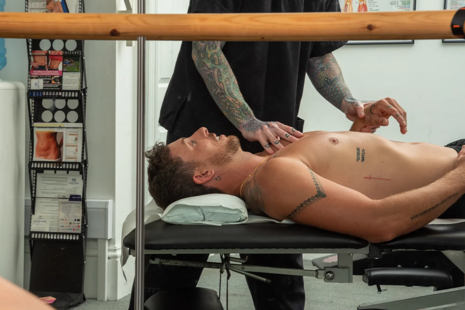 Hands-on bodywork and adjustment treatment at Meridian, Southampton