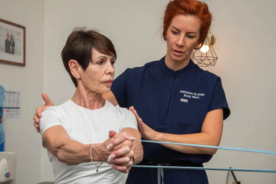 Resistance-band rehabilitation at Meridian